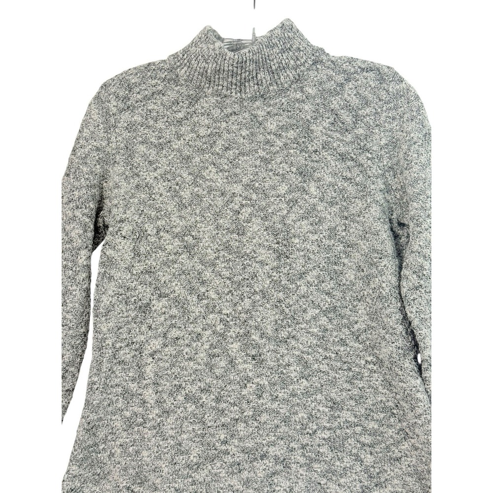 Womens XS LL Bean Signature Sweater Knit Mock Neck Pullover Linen & Cotton Blend - Picture 2 of 7